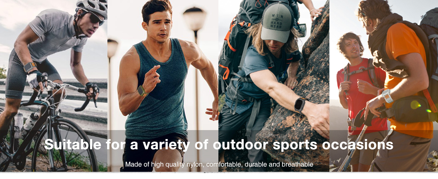 Rugged Velcro Apple Watch Band with  Case