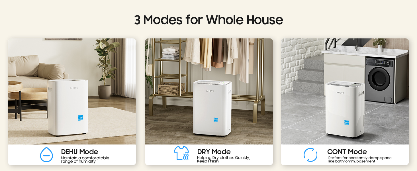 3 modes dehumidifier