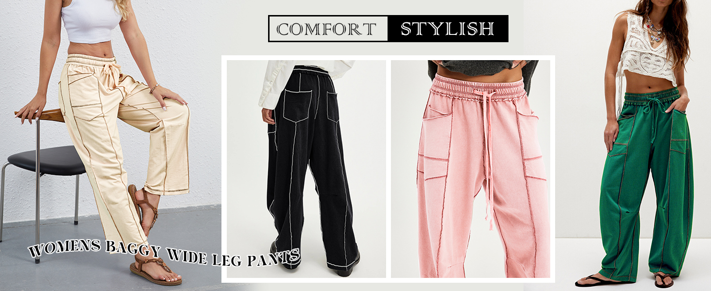 wide leg sweatpants women