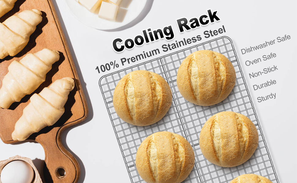 CEKEE 3Pack Cooling Racks for Baking, Stainless Steel