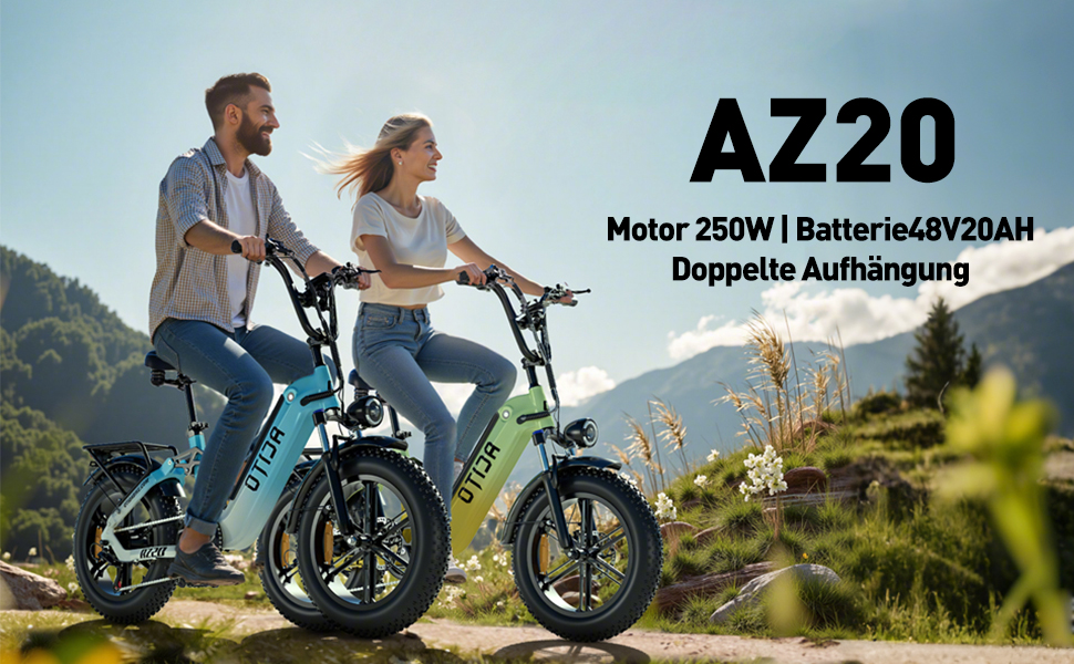 AZ20 Motor 250W Batterie 48V 20AH Doppelte Aufhängung