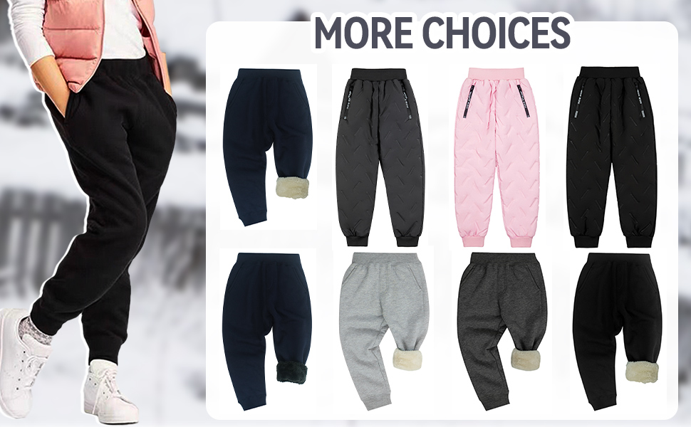 Kids Girls Boys Fleece Jogging Trouser