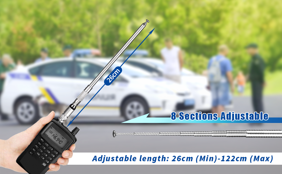 Bingfu 201300MHz Police Scanner Antenna 8 Section