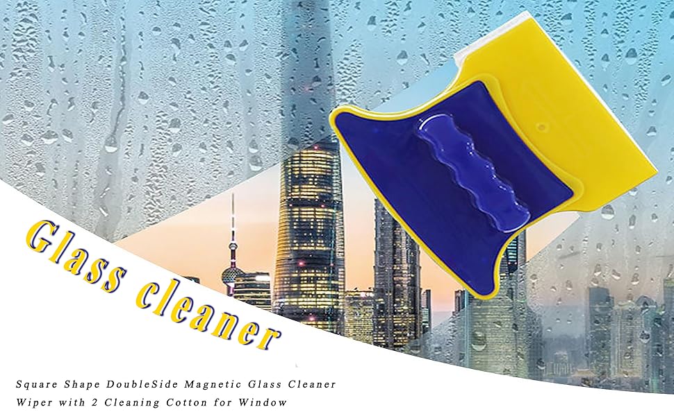 ZPSHYD Magnetic Window Cleaner, Square Shape DoubleSide Magnetic Glass ...