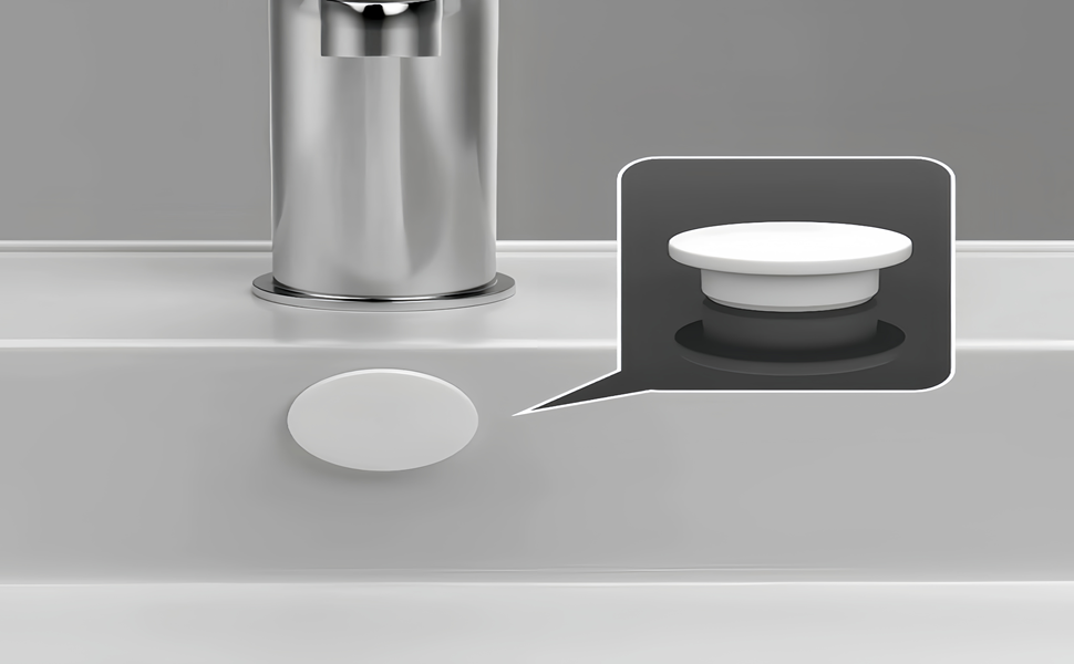 4Pcs Sink Overflow Plug,Sink Overflow Hole Cover, Kitchen