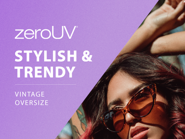 Amazon.com: zeroUV Oversized Cat Eye Sunglasses for Women