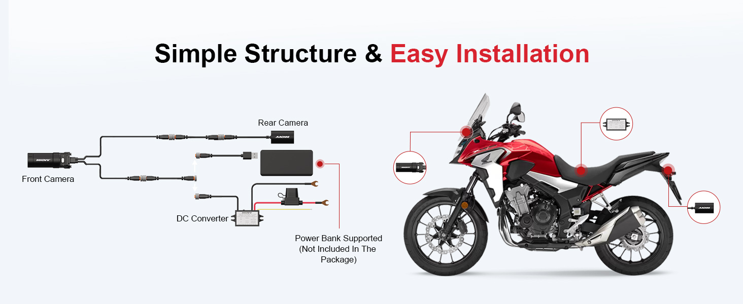 INNOVV K6 Motorcycle Dash Cam