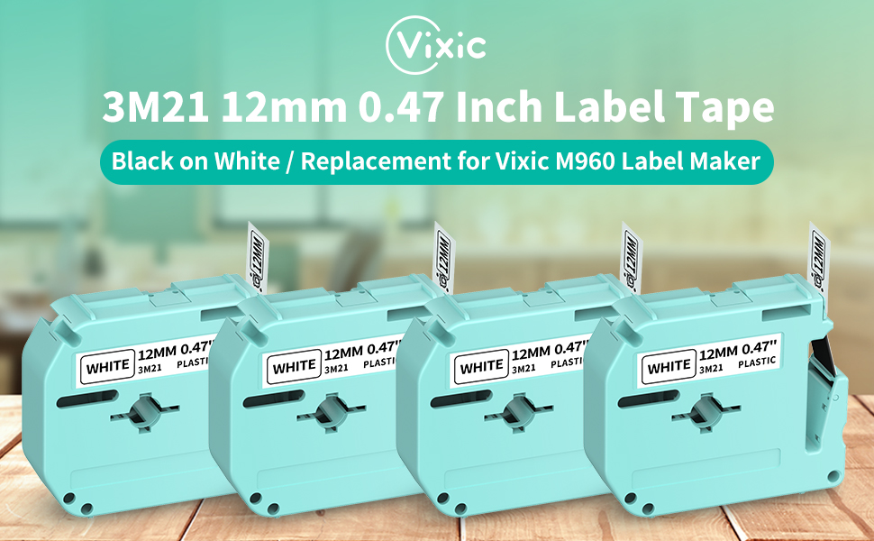 Vixic 3M21 Label Maker Tape Replacement for Vicix M960