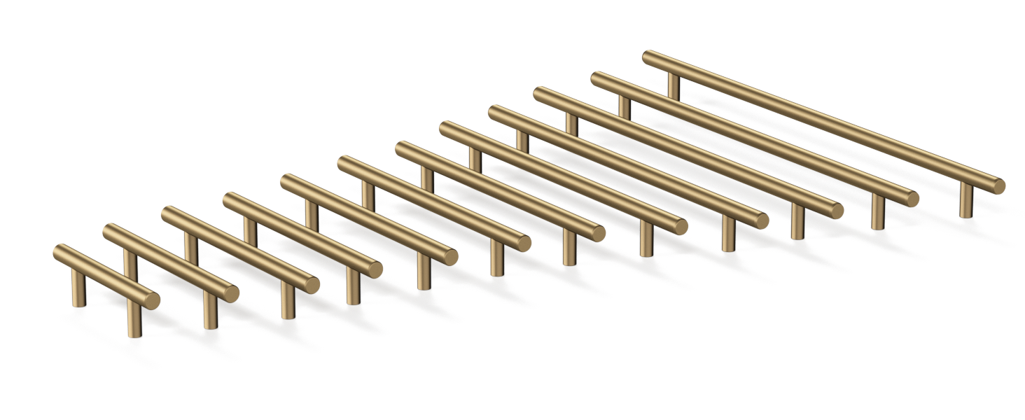 goldenwarm 25 Pack Champagne Bronze Pulls Gold Handles