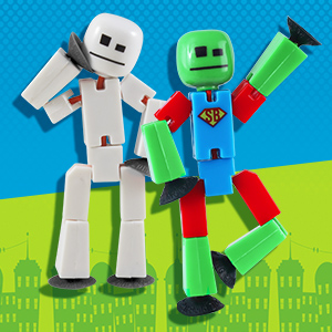 Stikbot 6 Pa- Series 2 (Family) Collectable Action Figures, Create Stop  Motion