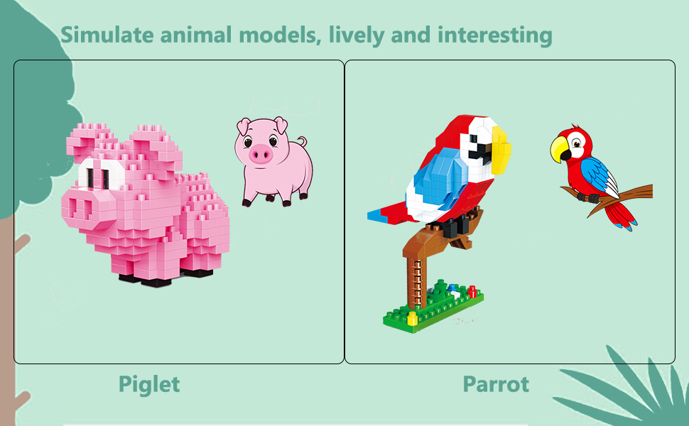 NOOLY Kids Adult Animal Micro Building Blocks Set for Home and Office Decoration KLJM-10 ((Panda eat Bamboo,239PCS) 20 4