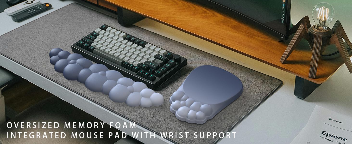 ANGKOYT Ergonomic Mouse pad and Keyboard Wrist Rest,2 in1