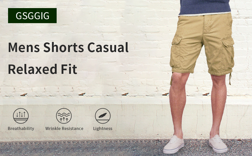 GSGGIG Mens Cargo Shorts Relaxed Fit Camo Casual Shorts