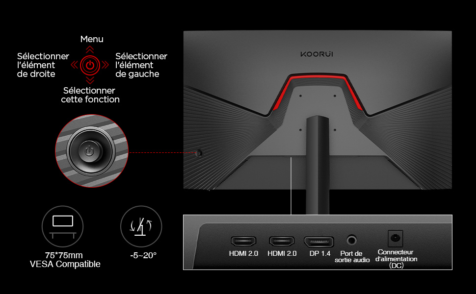 écran gaming 27 pouces 240 Hz 1ms adaptive sync hdmi black friday
