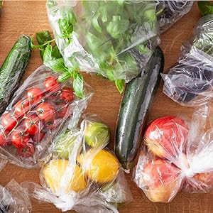 produce bag fruits vegetables clear food storage bag supermarket meat doggy bag bread bag home