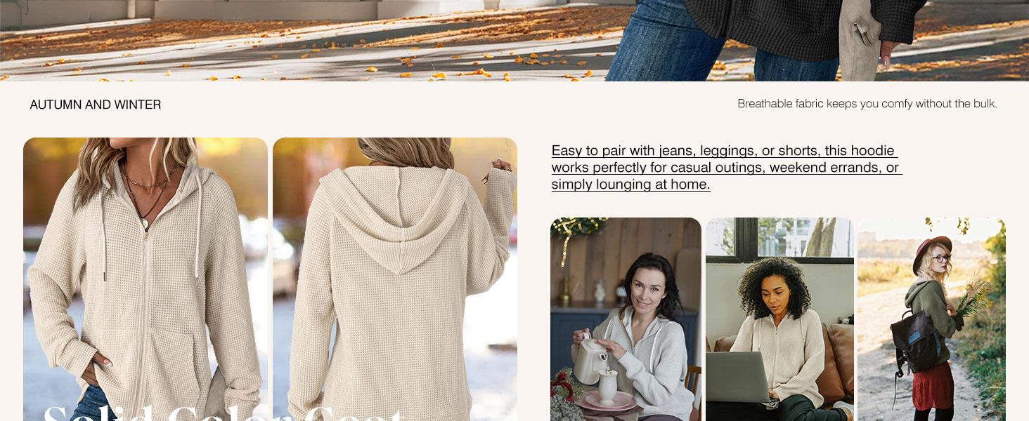 Zip Up Hoodies for Women