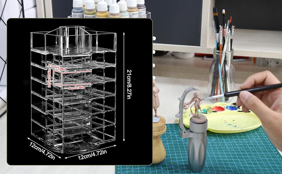 wave ウェーブ PAINT BOTTLE STAND Amazon.com: Evemodel 6-Tier Spinning Paint Organizer Rack