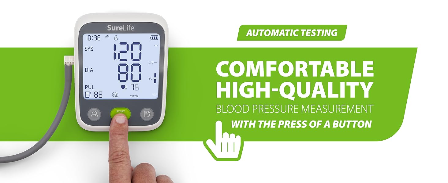 SureLife Arm Blood Pressure Monitor - Comfortable and High Quality