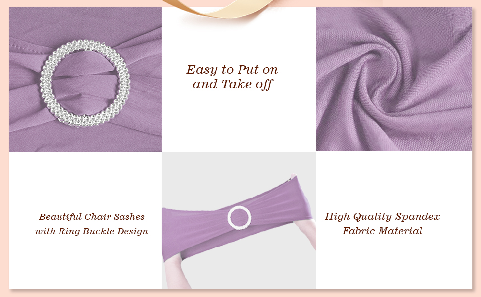 LHEOD 50PCS Spandex Royal Blue Chair Sashes for Wedding