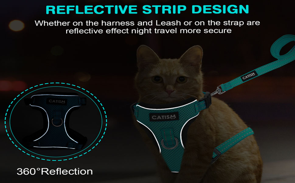 Cat Harnesses with Leash Doublesided Available CATISM Adjustable
