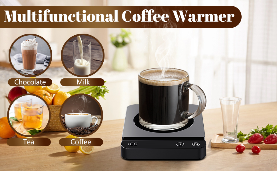 Coffee Mug Warmer with 3- Temp Settings,Coffee Warmer for Desk with 2-12H Timer,Coffee Cup Warmer wi