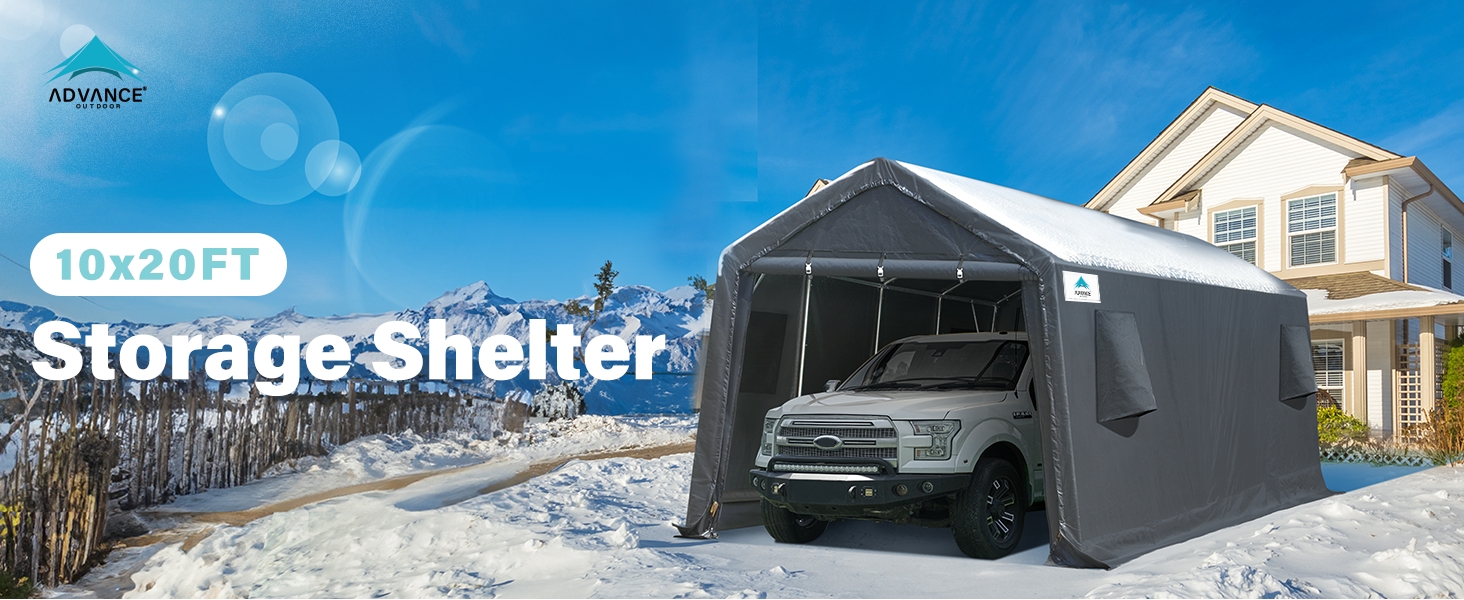 advance outdoor 10x20 storage shelter