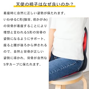 DCT 姿勢を正す 天使の椅子 (レッド)姿勢矯正イス 座るだけで正しい姿勢に Amazon.co.jp: DCT 姿勢を正す 天使の椅子 | 姿勢矯正イス | て