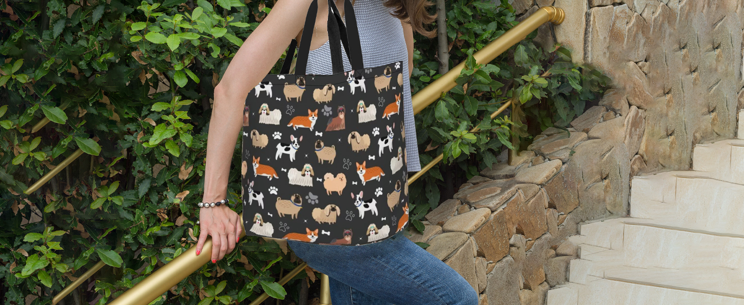 dog Beach Tote Bag for Women