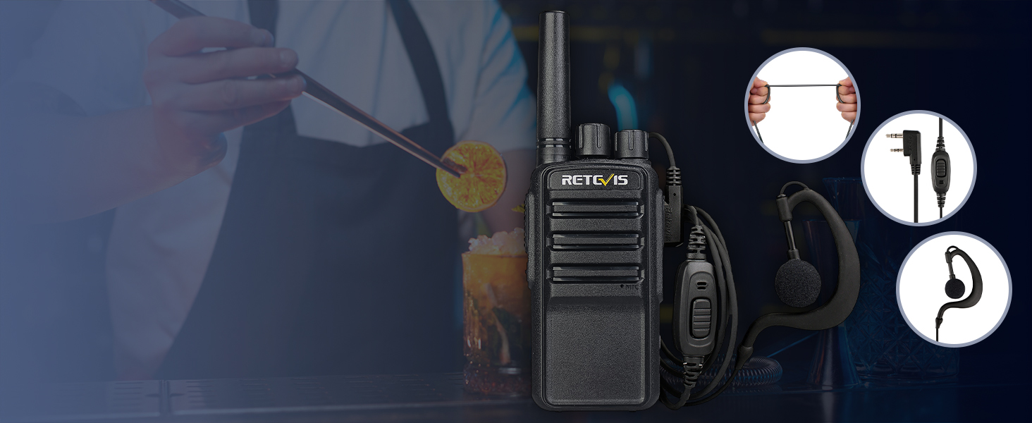 Retevis NR610 Walkie Talkie Professional, Handheld 2 Way Radio with