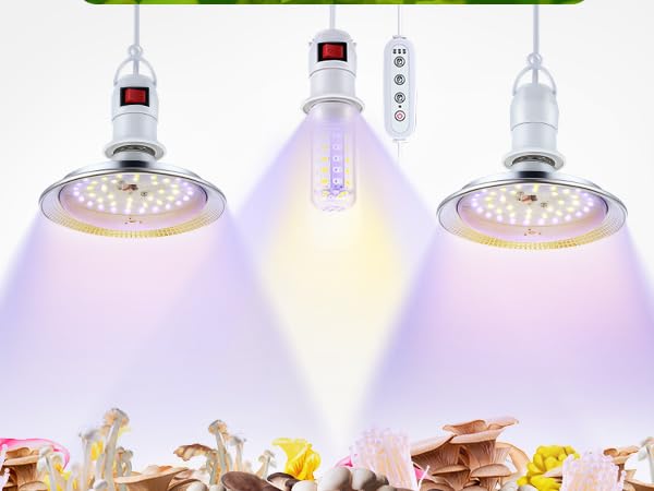 Amazon.com : Meonum 1 Pack LED Mushroom Grow Light, Dual
