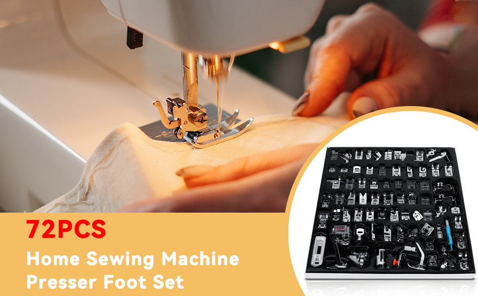 72pcs Sewing Machine Sewing Foot Presser Foot Professional