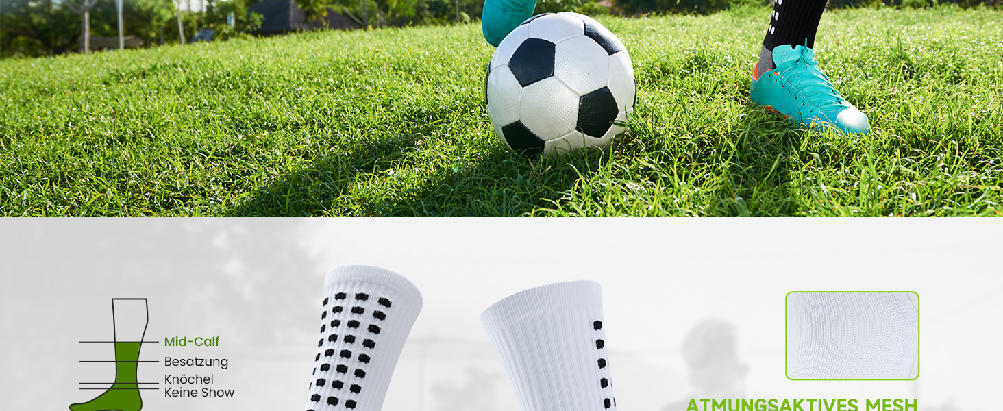 Grip Socken Fussball Herren Damen Atmungsaktiv Rutschfest Football Socks Fußball