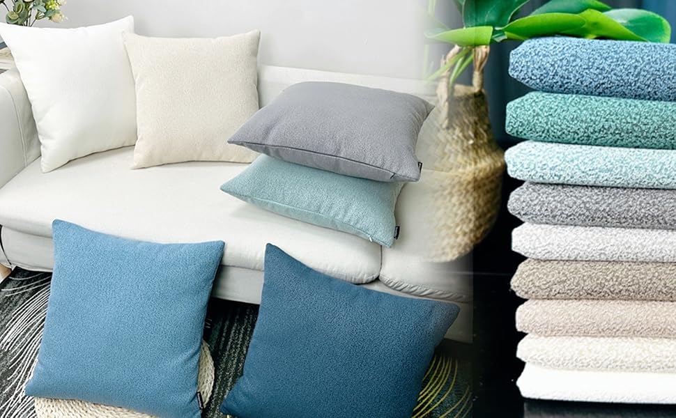 Booque Valley Pilling Resistant Throw Pillow Covers, Set of