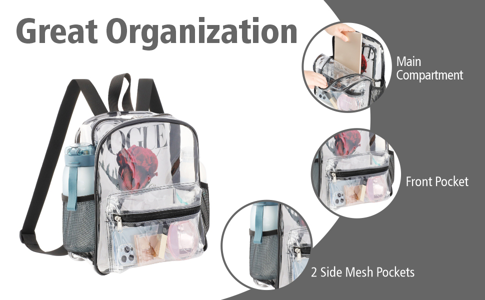 clear mini backpack