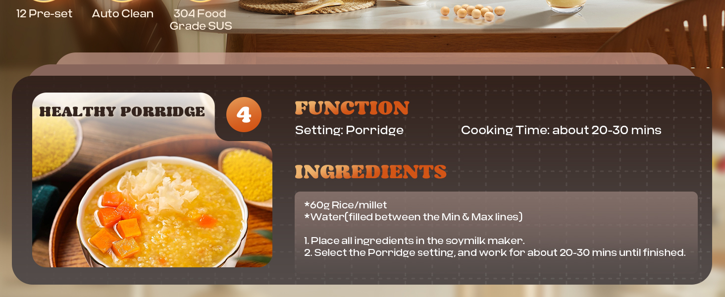 Moongiantgo 40oz Soy Milk Maker, 81 Automatic Almond Milk