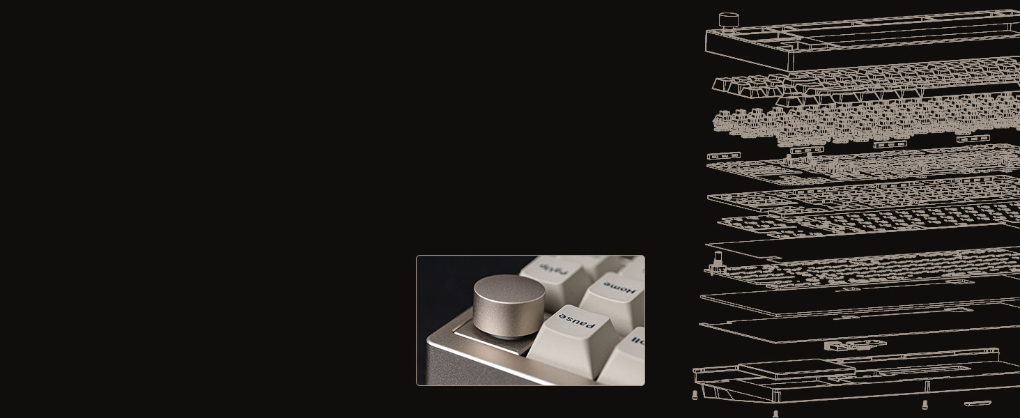 EPOMAKER P87 Wireless Mechanical Keyboard Aluminum QMK/VIA Tri-mode epomaker