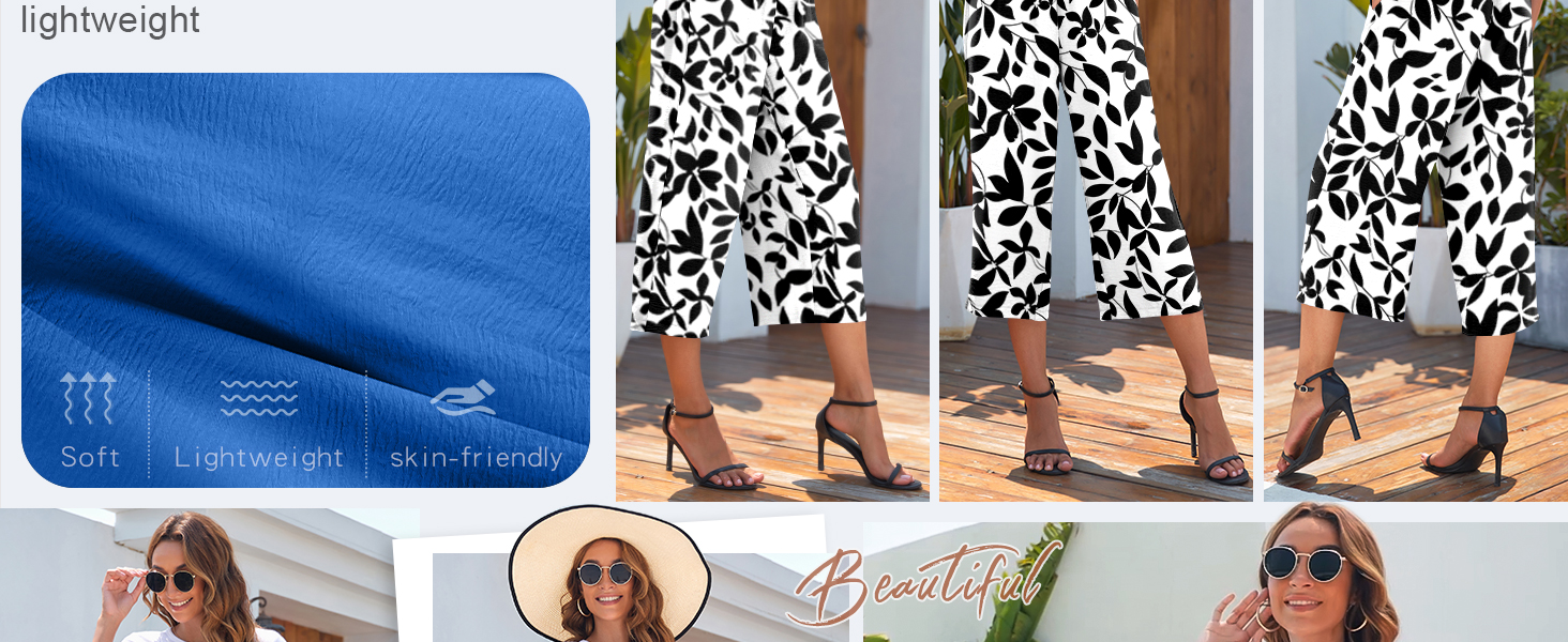 Causal Palazzo Pants Trousers with Pockets