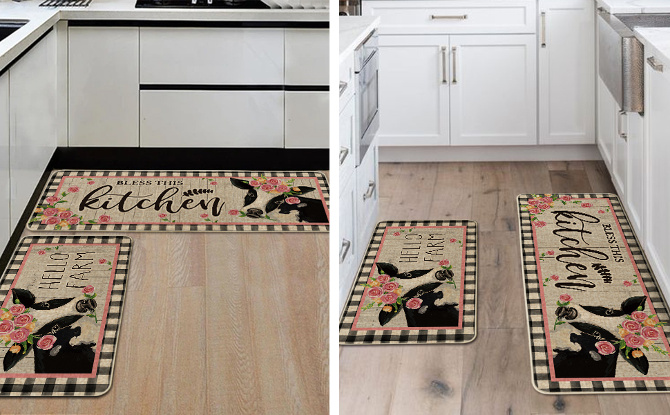 Artoid Mode Buffalo Plaid Bless This Kitchen Cows Kitchen