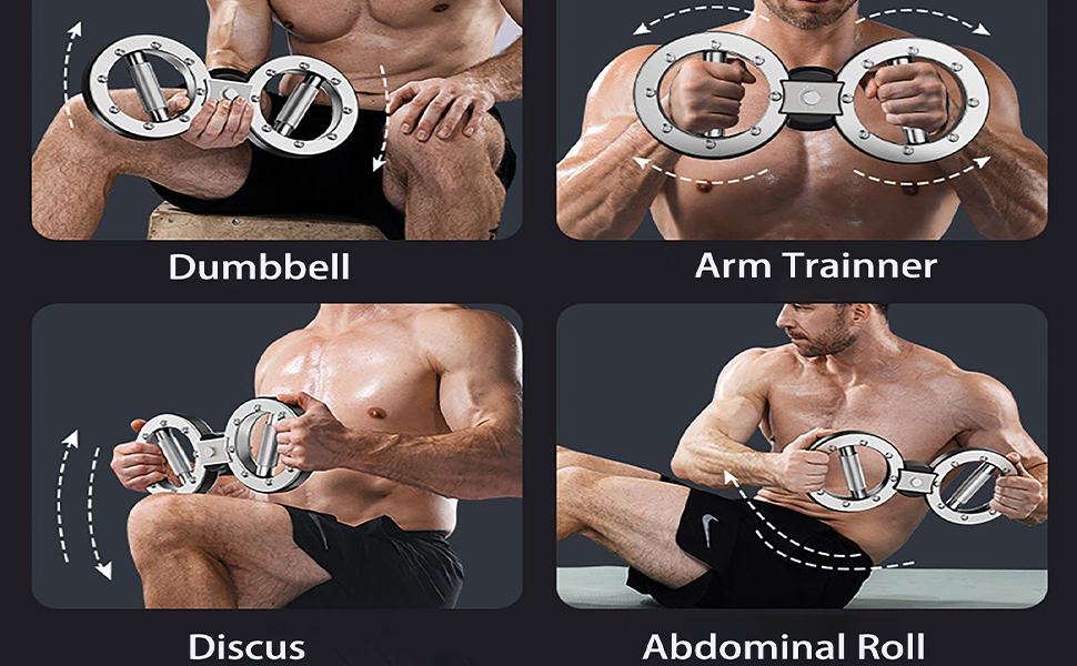 Review Burn Machine, 360 Degree Rotatable 10 Pounds Forearm Workout 15 Arm Trainner Discus