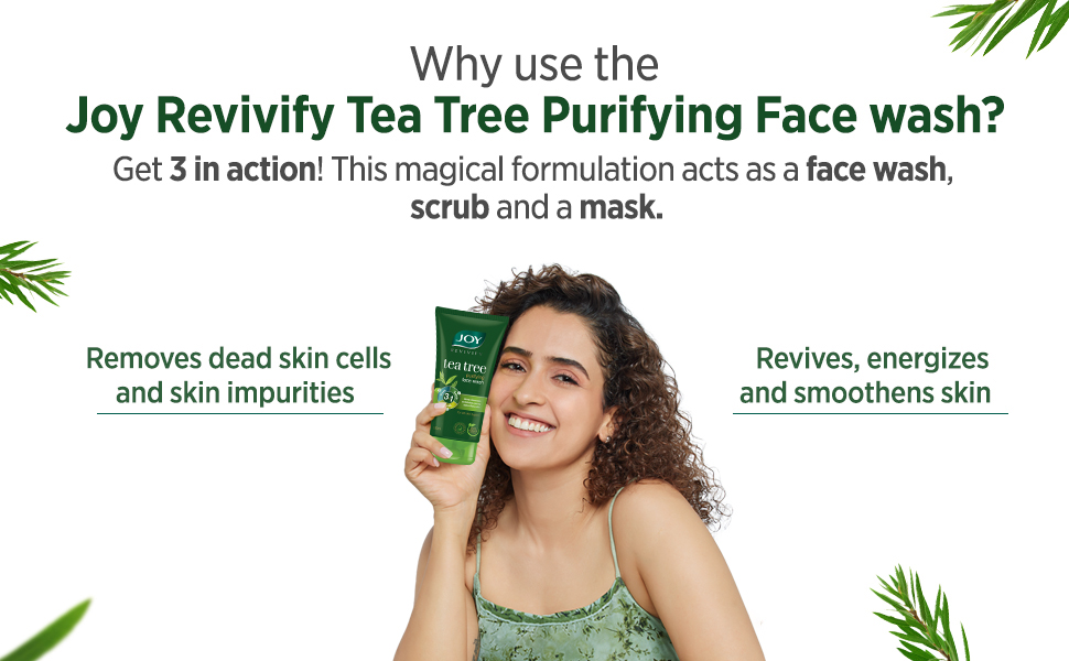 tea tree face wash removes dead skin cells and energize and smooth skin