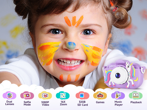 Amazon.com: Kids Camera Digital Camera for Age 3-8, 1080P