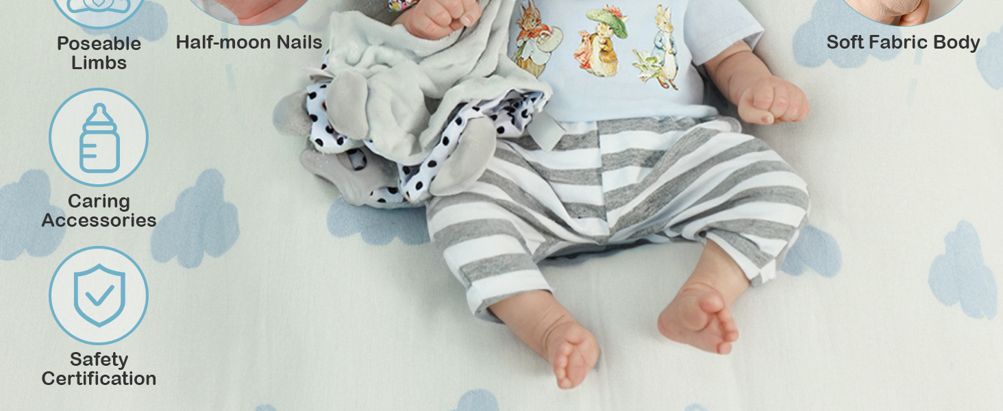 Lifelike Reborn Baby Dolls17 inch Felicia Real Life