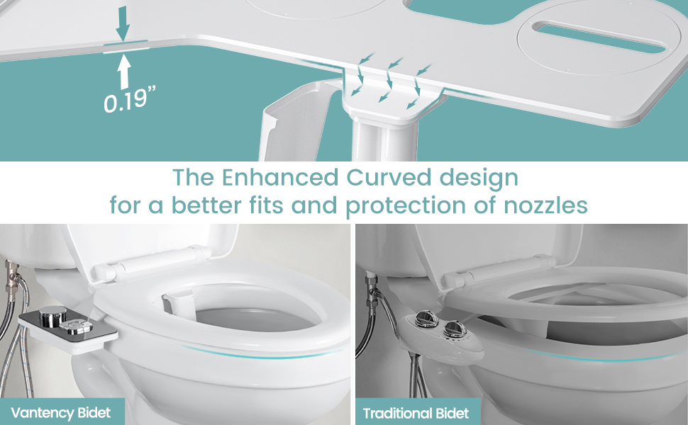 Vantency Bidet Einsatz für Toilette Kaltwasser,Bidet WC Dusche,Bidet