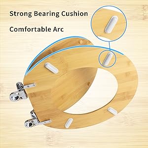 soft close bamboo toilet seat