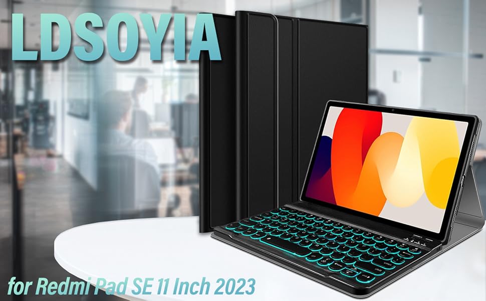 Amazon.com: LDSOYIA Backlit Keyboard Case for Xiaomi Redmi Pad SE