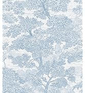 Safiyya Peel and Stick Wallpaper Blue Tree Contact Paper 78.7