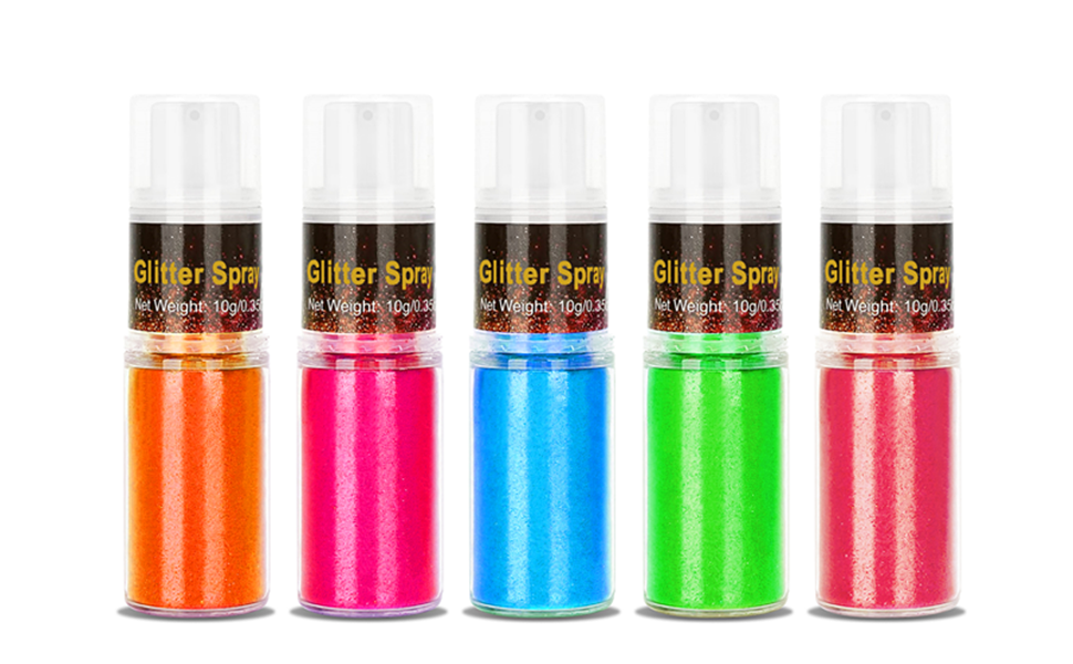 Go Ho Hair and Body Glitter Spray, Festival Glitter UV
