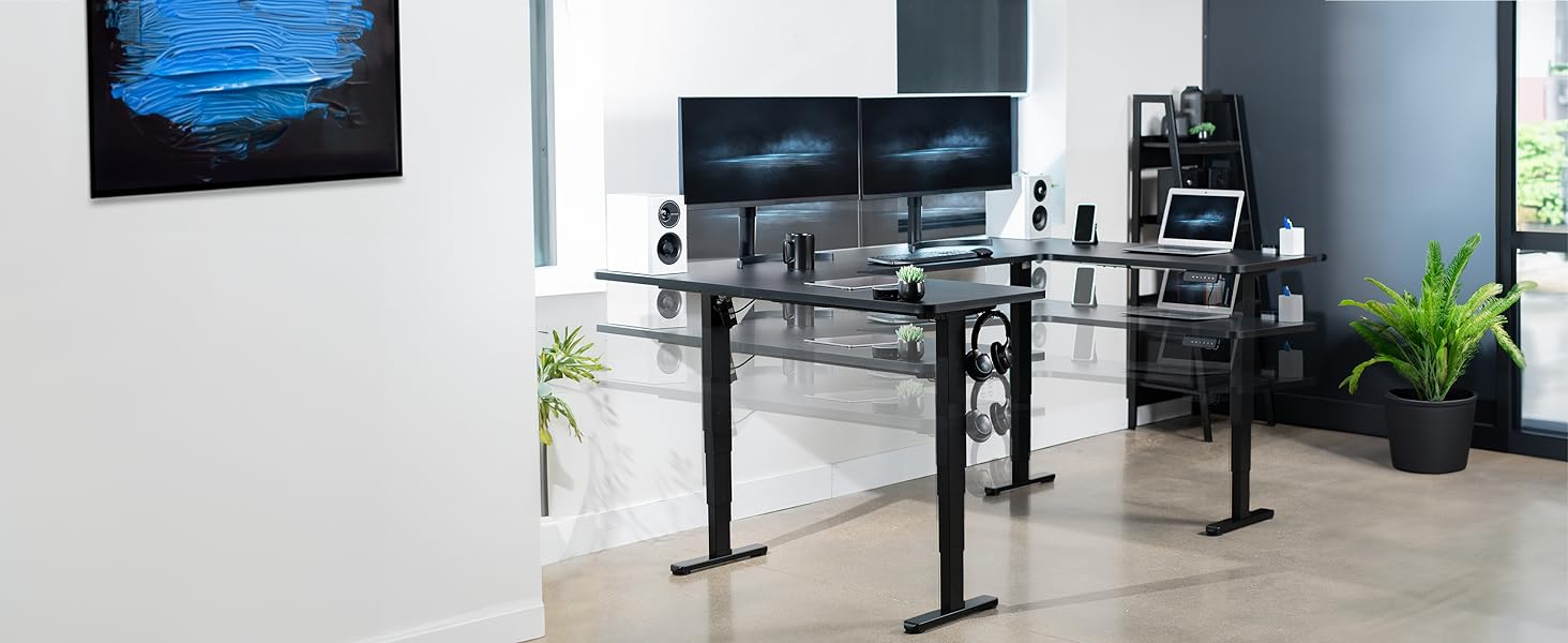 U-Shaped Dual Motor Electric Desk