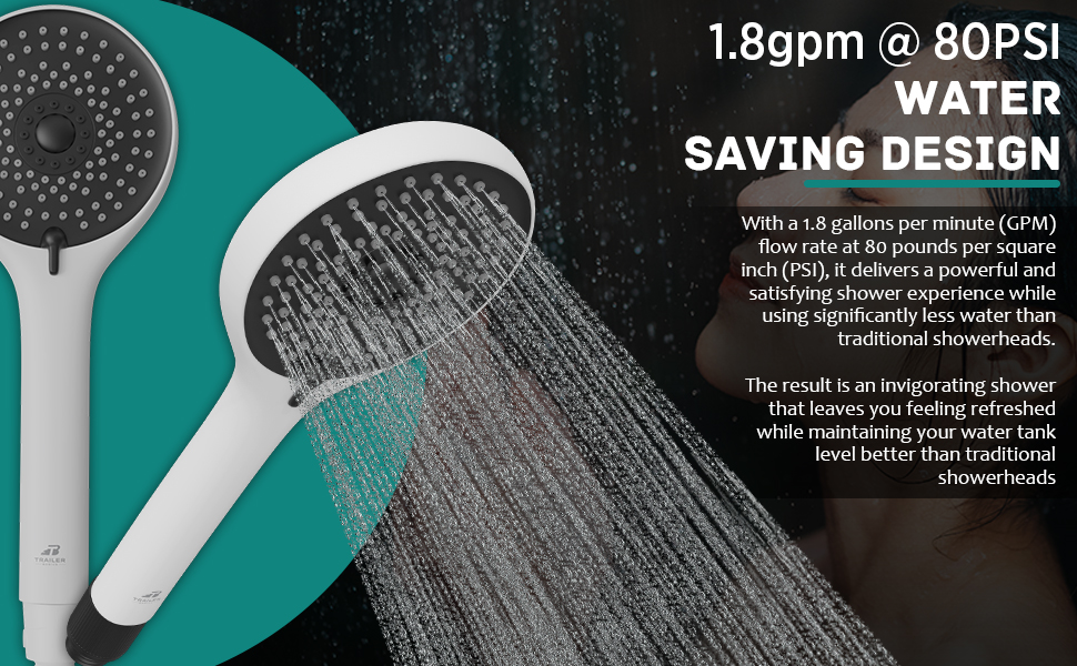 Trailer Basics High Pressure RV Handheld Shower Head