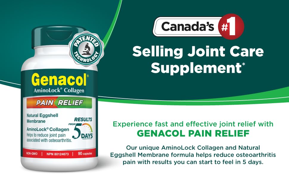 Genacol Pain Relief is Canada's #1 Selling Joint Care Supplement